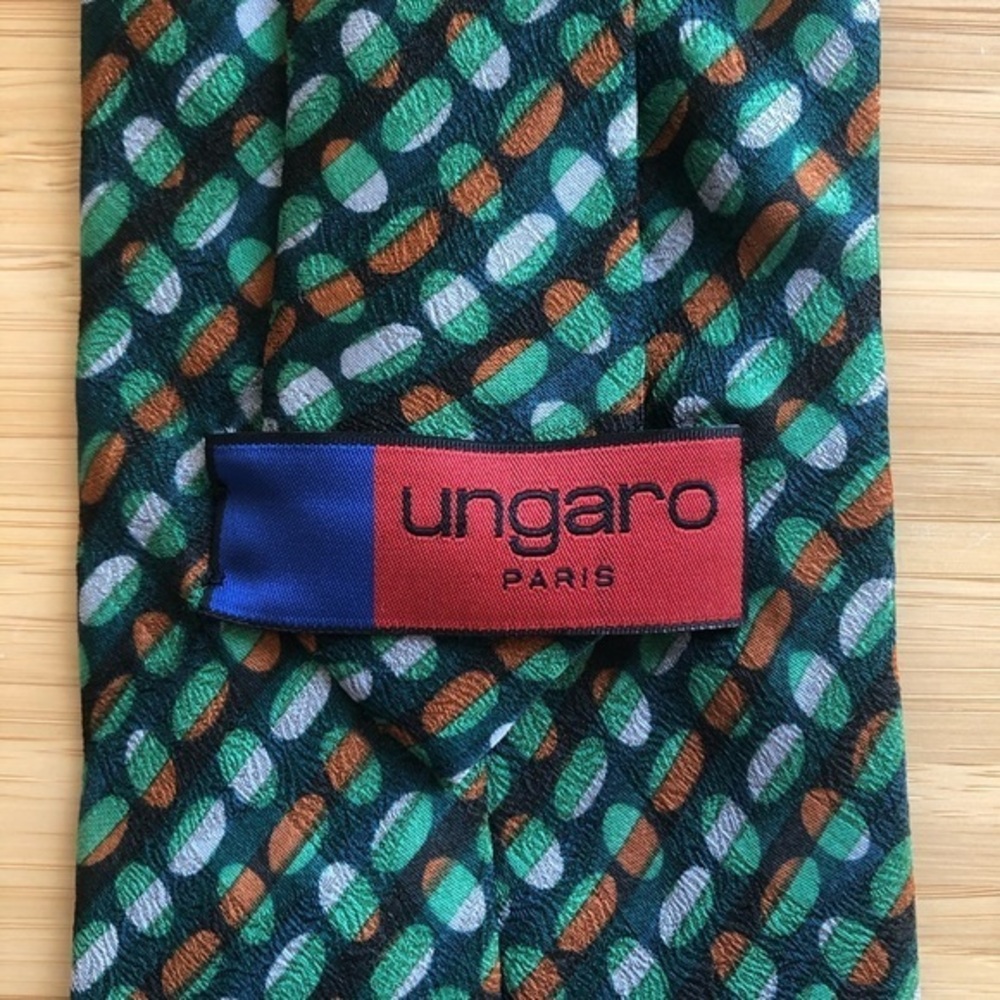 Emanuel Ungaro Silk Neck Tie  Forest & Pine Green